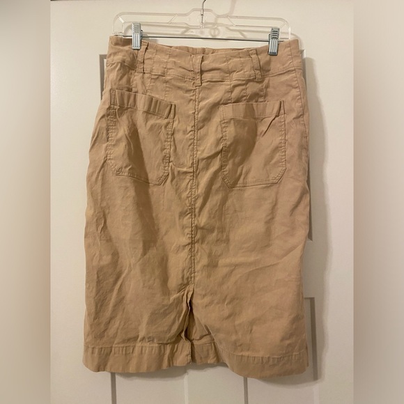 Maeve Anthropologie Colette Midi Skirt Linen Blend - Picture 4 of 6